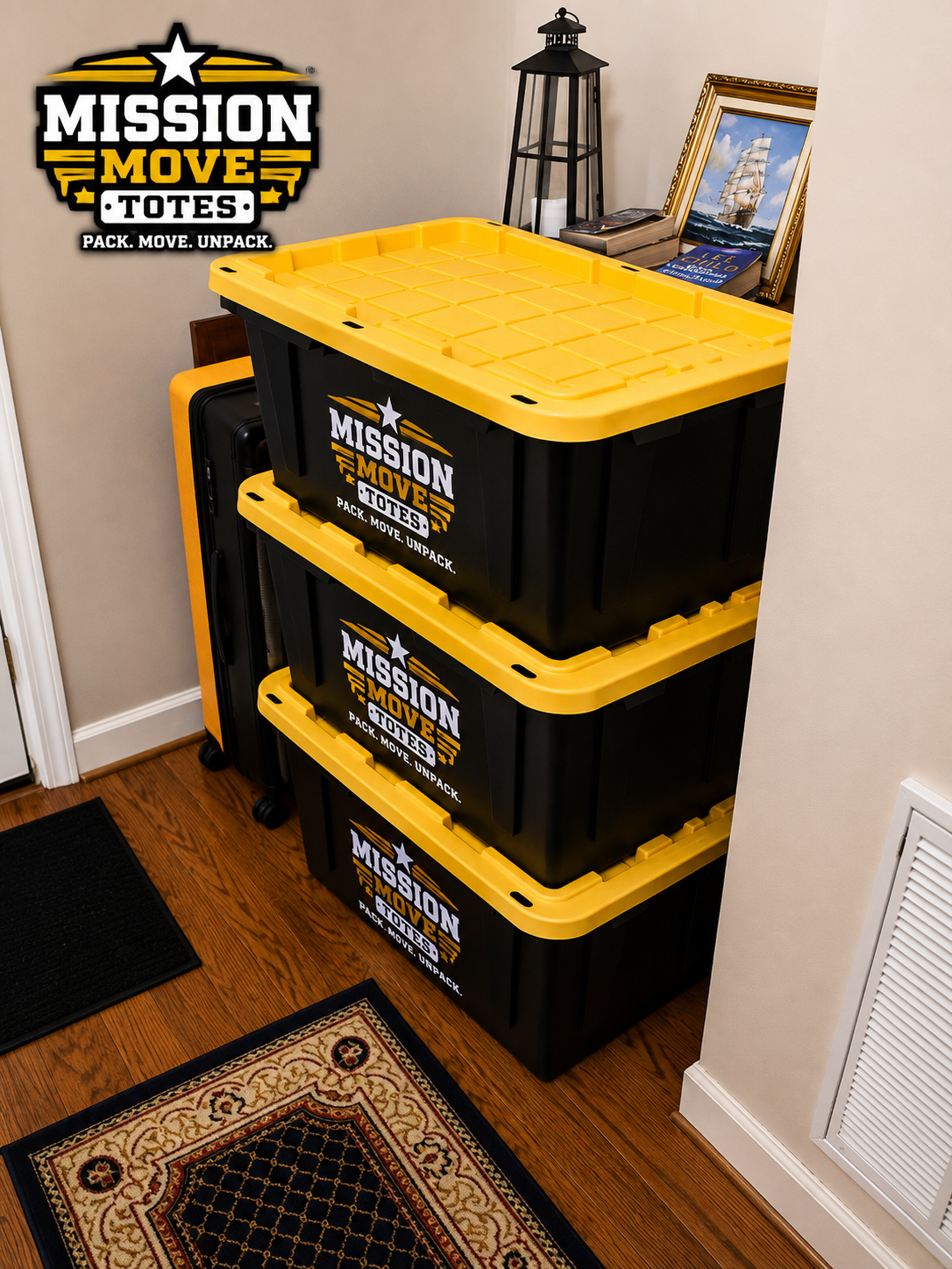 Reusable moving tote details