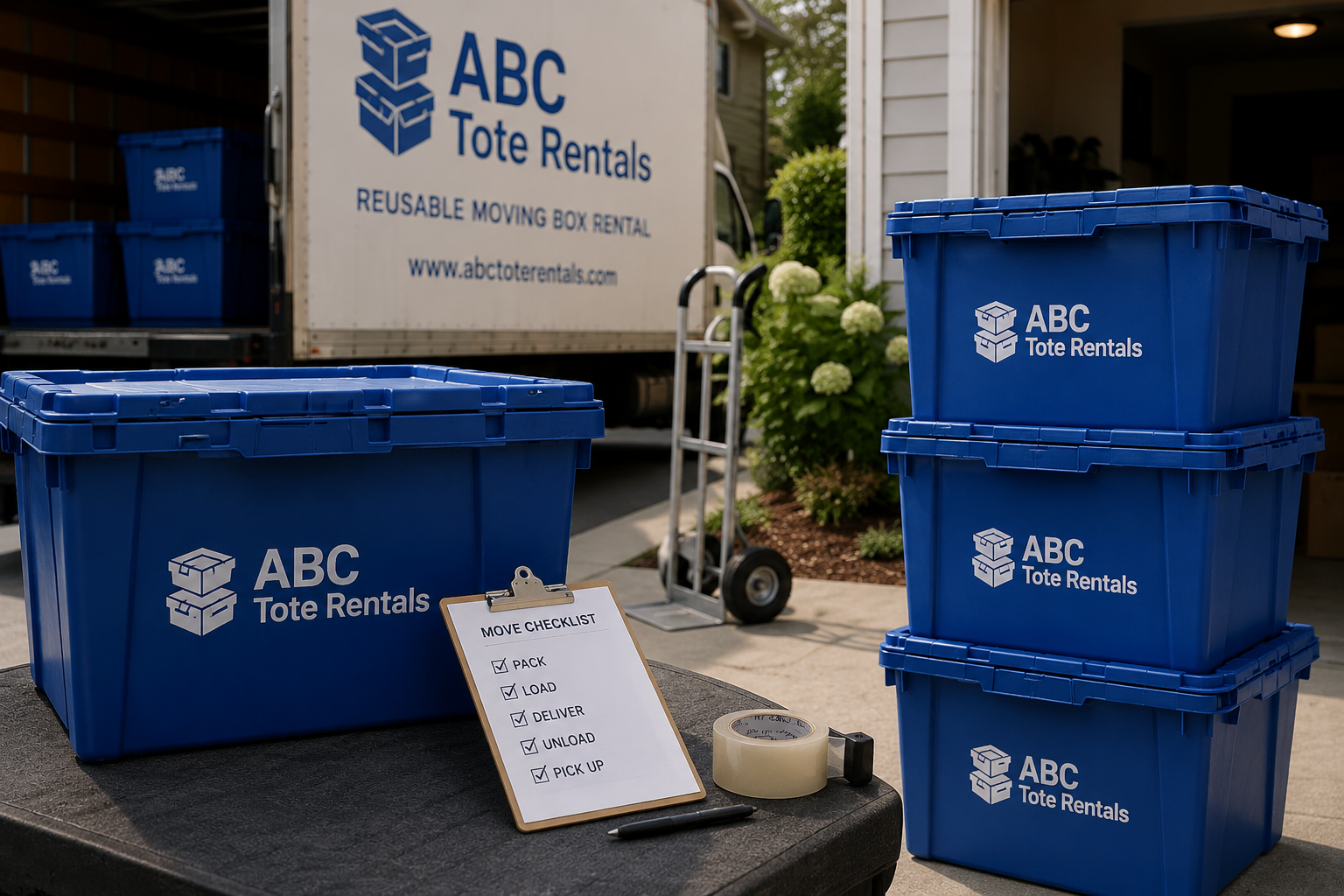 Reusable moving tote details