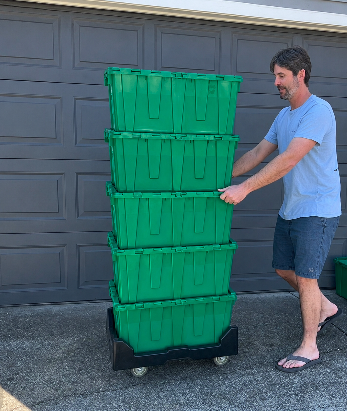 Moving totes delivered by Reliable Tote Rentals