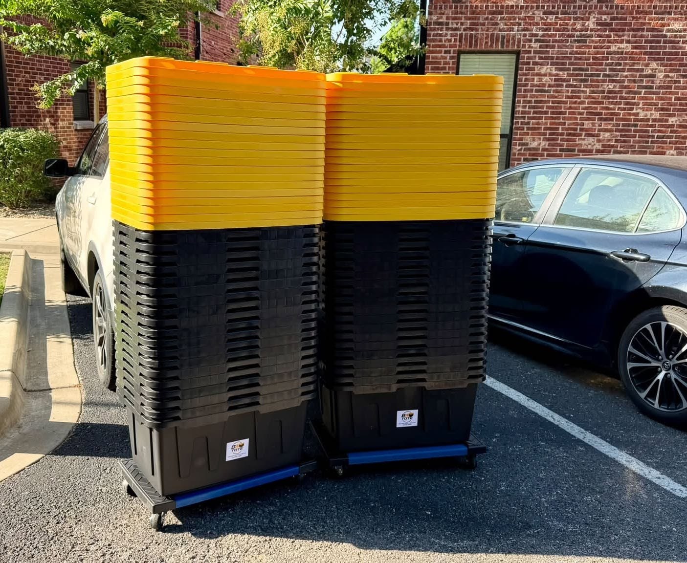 Moving totes delivered by Haul-Star Tote Rental