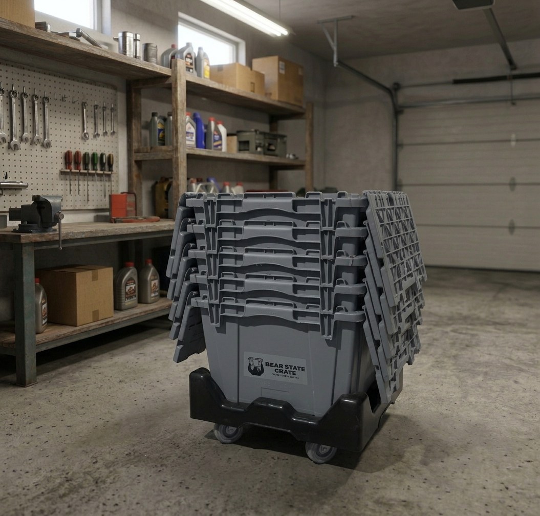 Reusable moving tote package from Bear State Crate